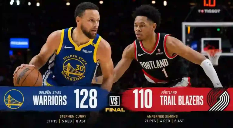 Golden State Warriors vs Portland Trail Blazers Match Player Stats