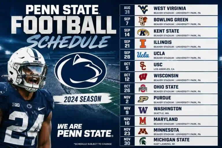 Penn State Football Schedule