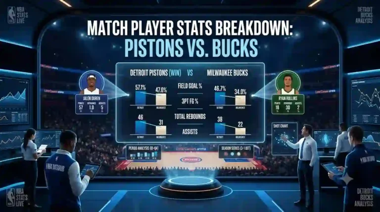 Detroit Pistons vs Milwaukee Bucks Match Player Stats